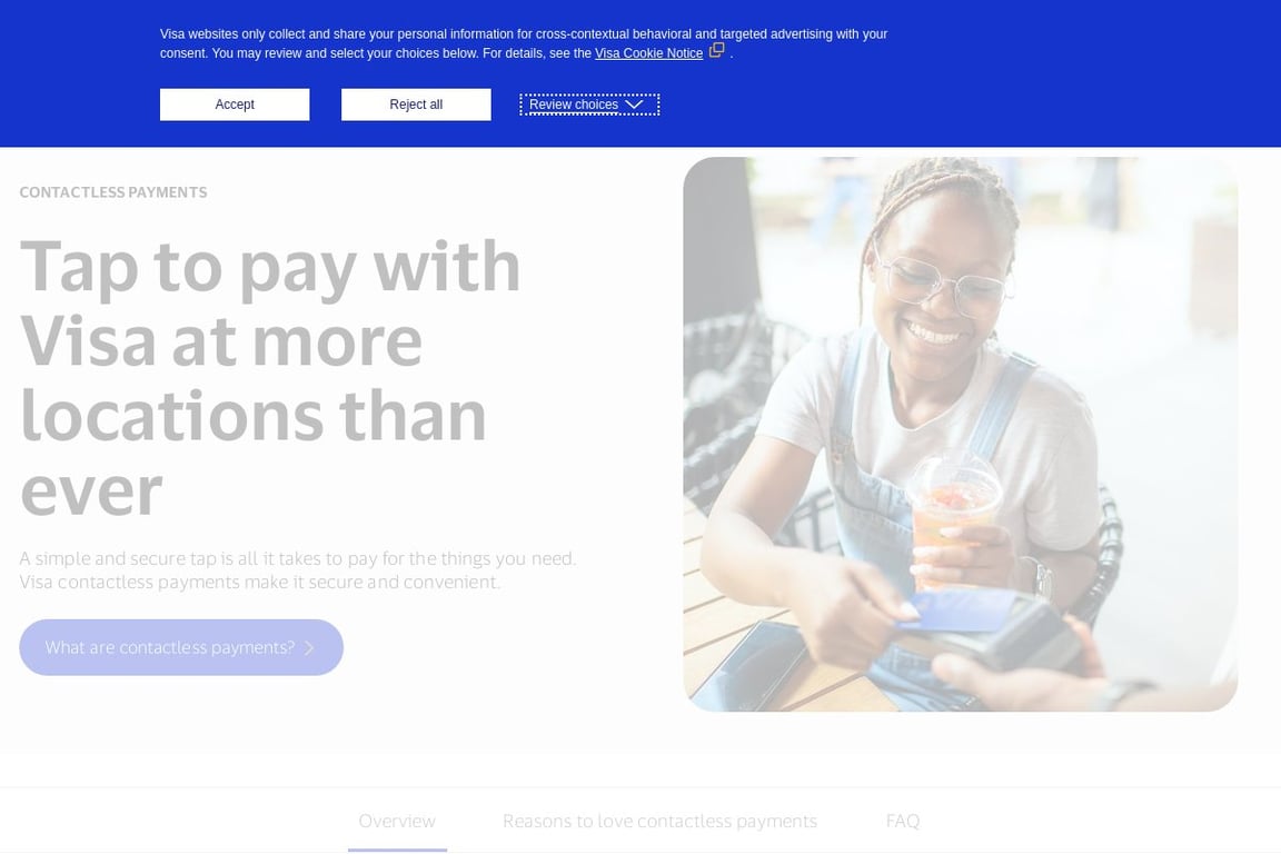Visa CPI homepage
