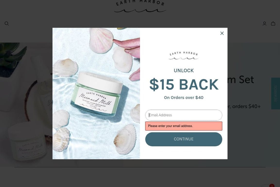 Earth Harbor homepage
