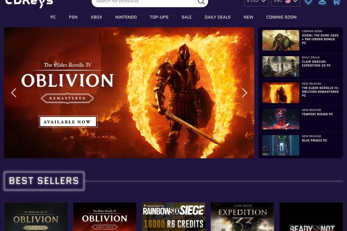 CDKeys homepage