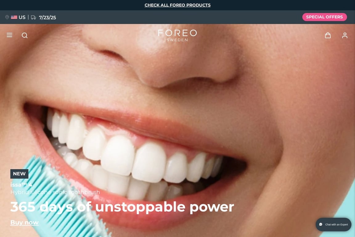 Foreo homepage