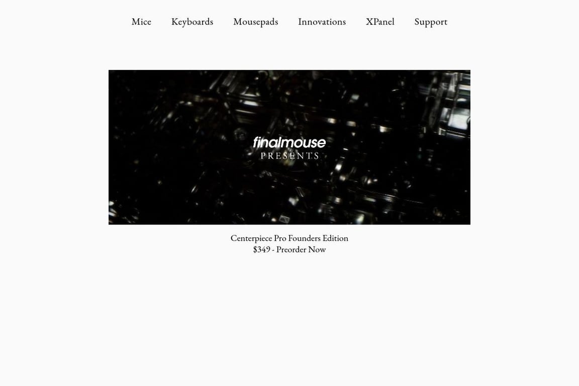 Finalmouse homepage