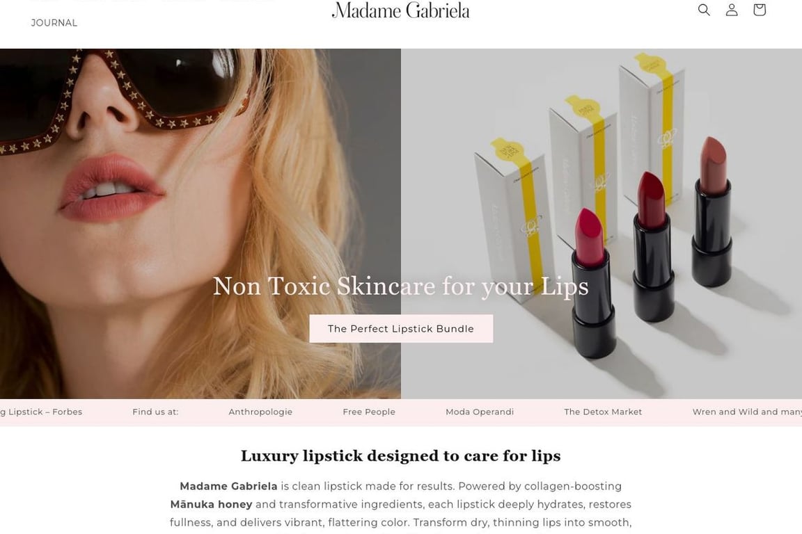 Madame Gabriela Beauty homepage