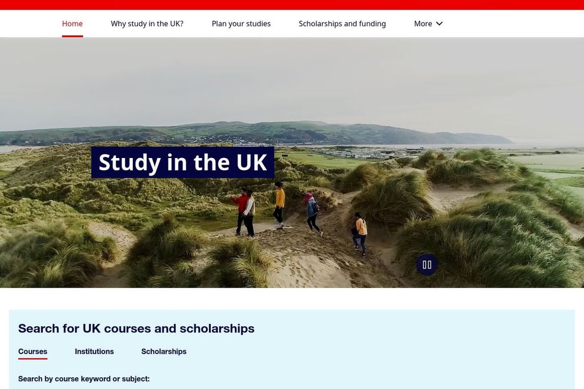 British Council homepage