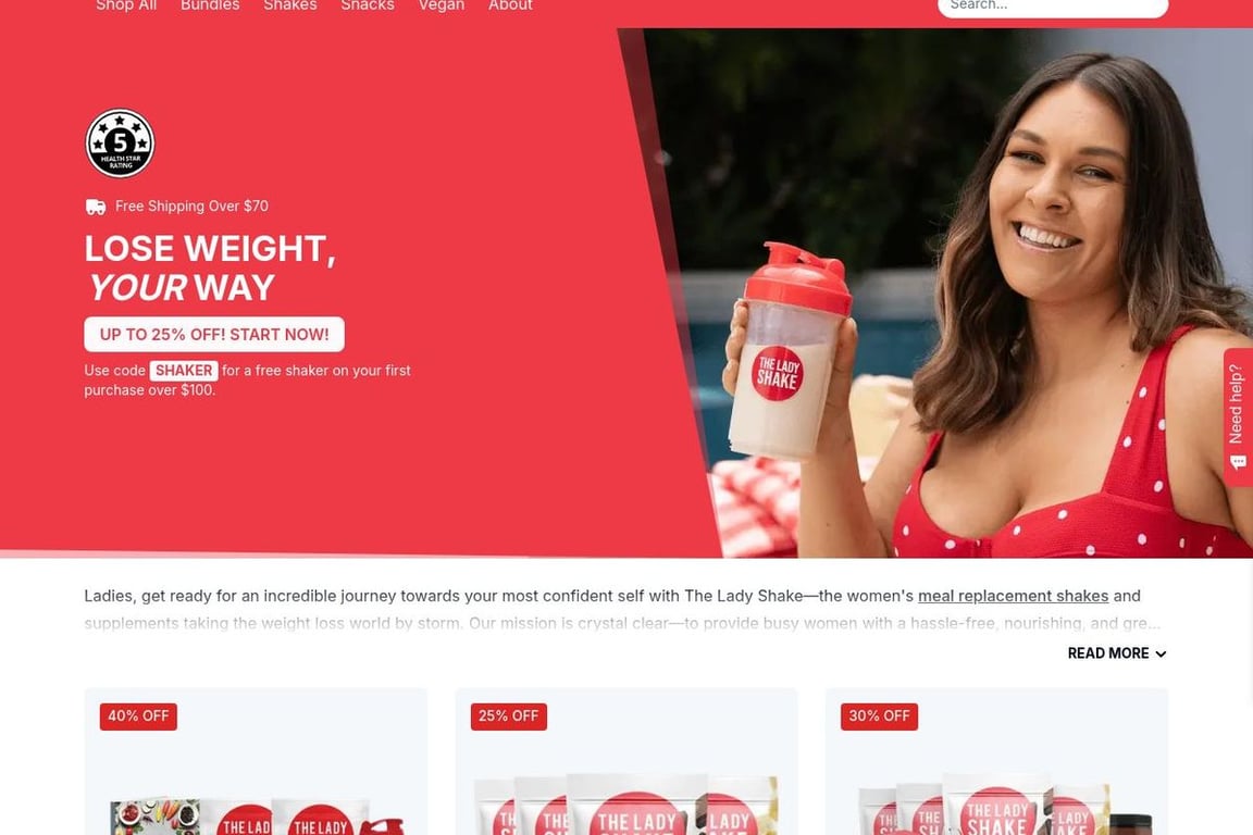 The Lady Shake homepage