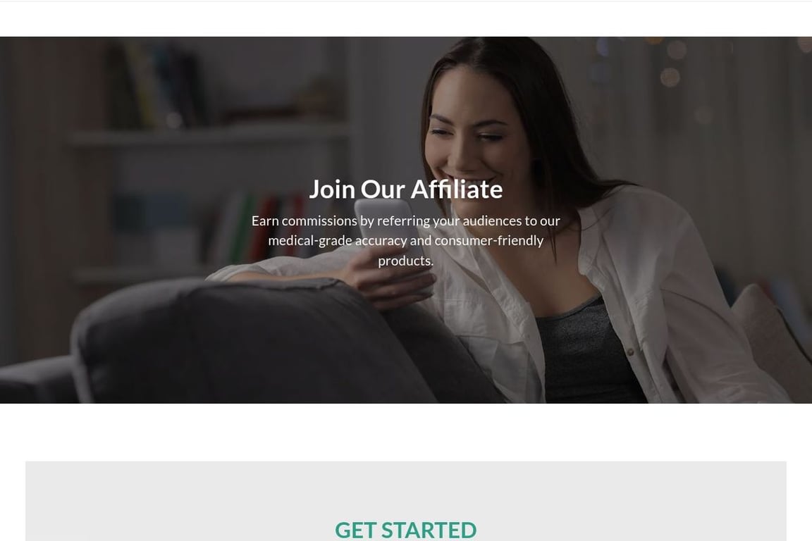 Wellue affiliate program signup page
