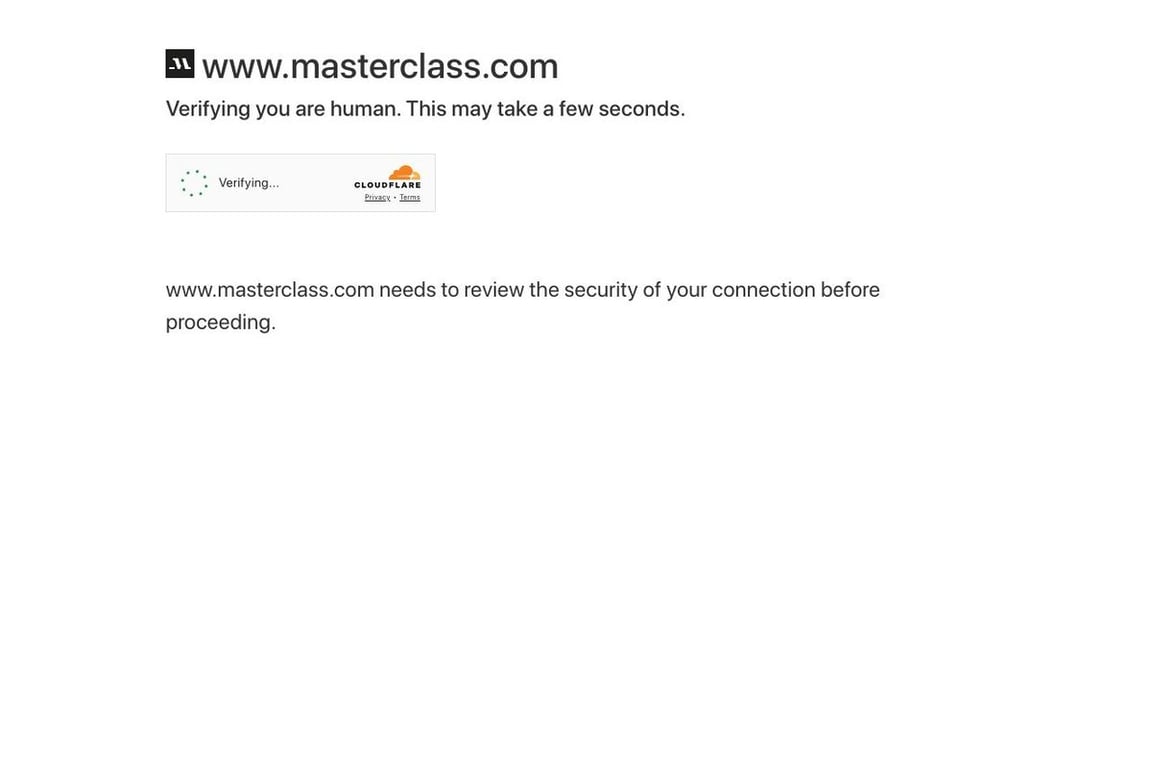 MasterClass homepage