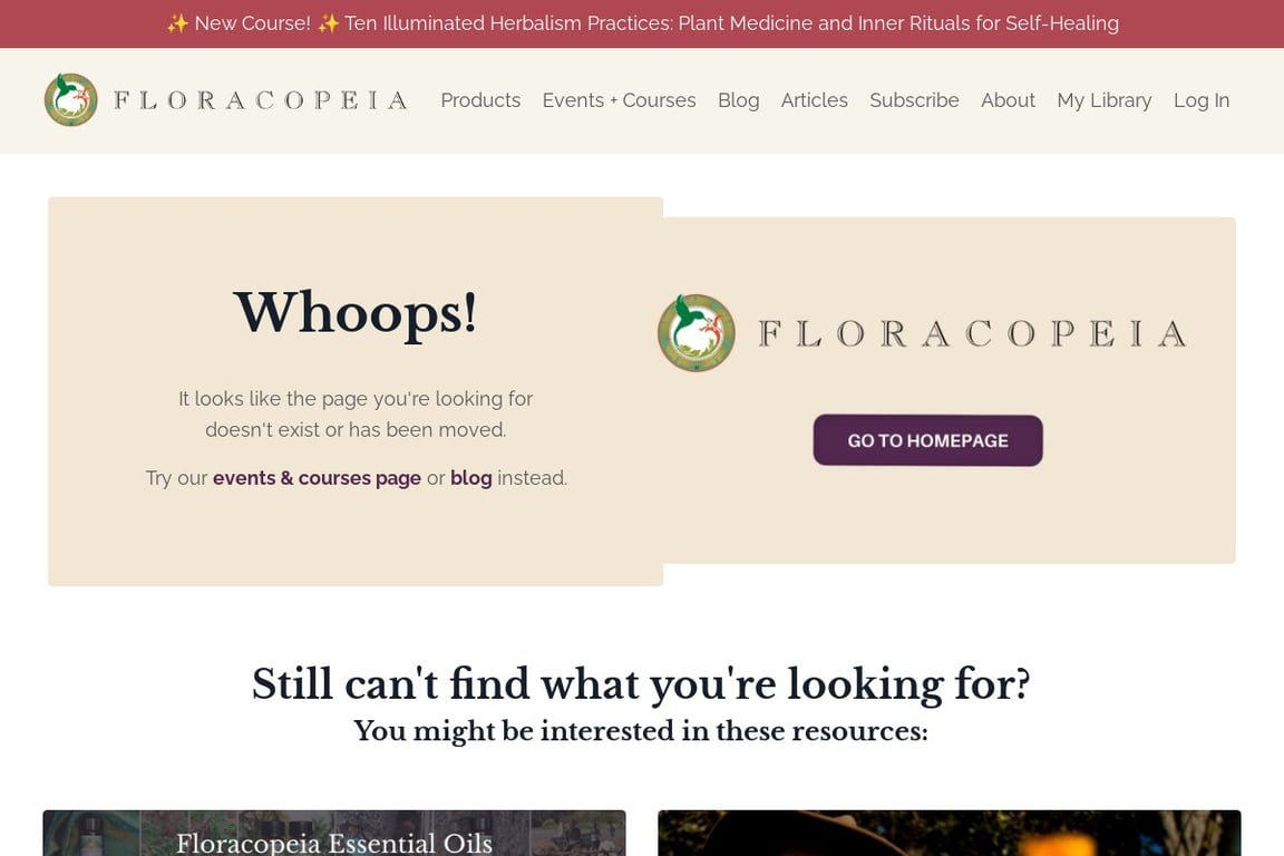 Floracopeia affiliate program signup page
