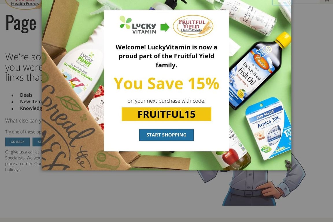Lucky Vitamin affiliate program signup page