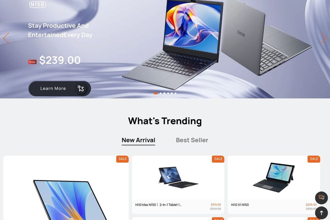 CHUWI homepage