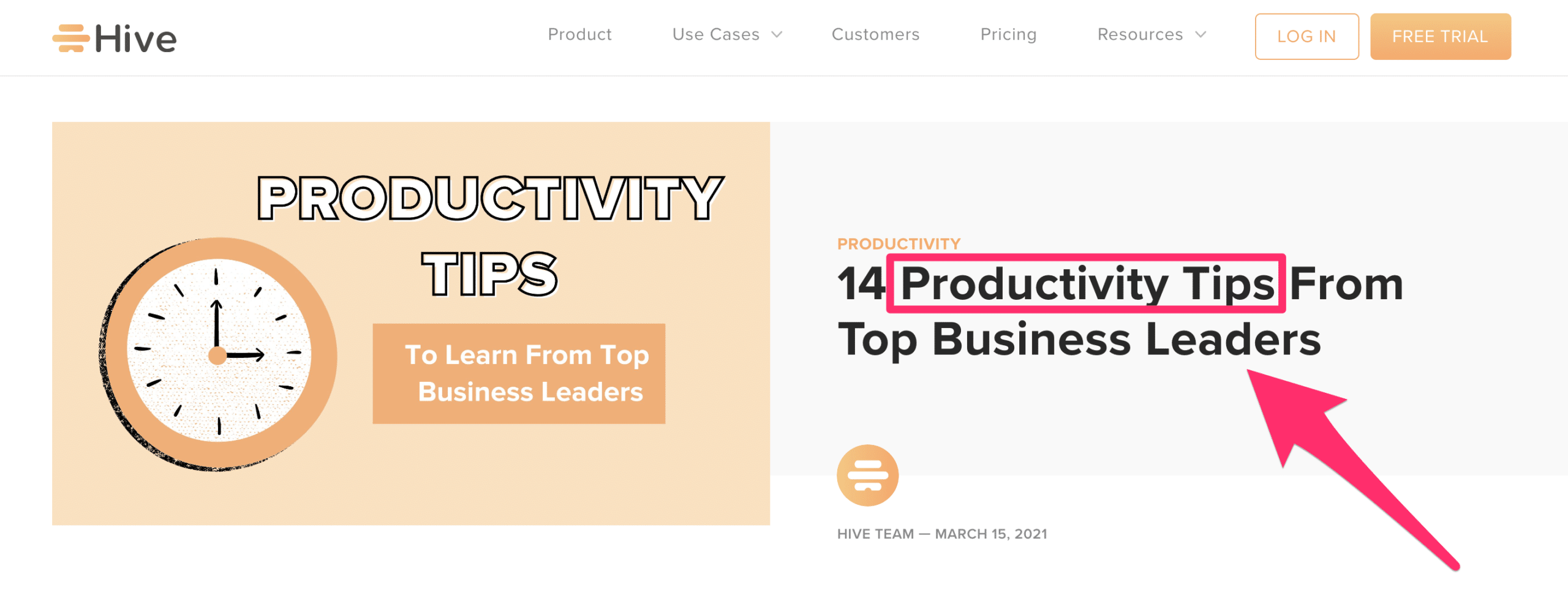 productivity tips blog headline from business leaders