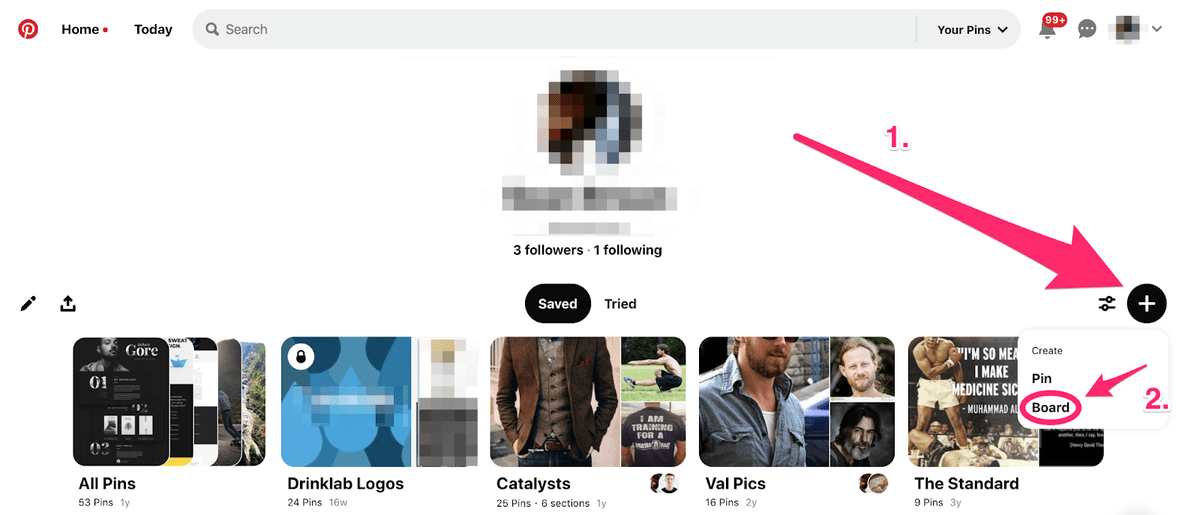 creating a pinterest board for your swipe files