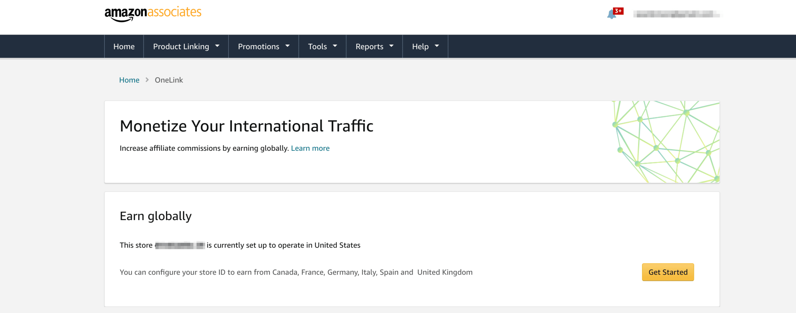 amazon associates one link account screenshot of how you can start from inside your associates dashboard