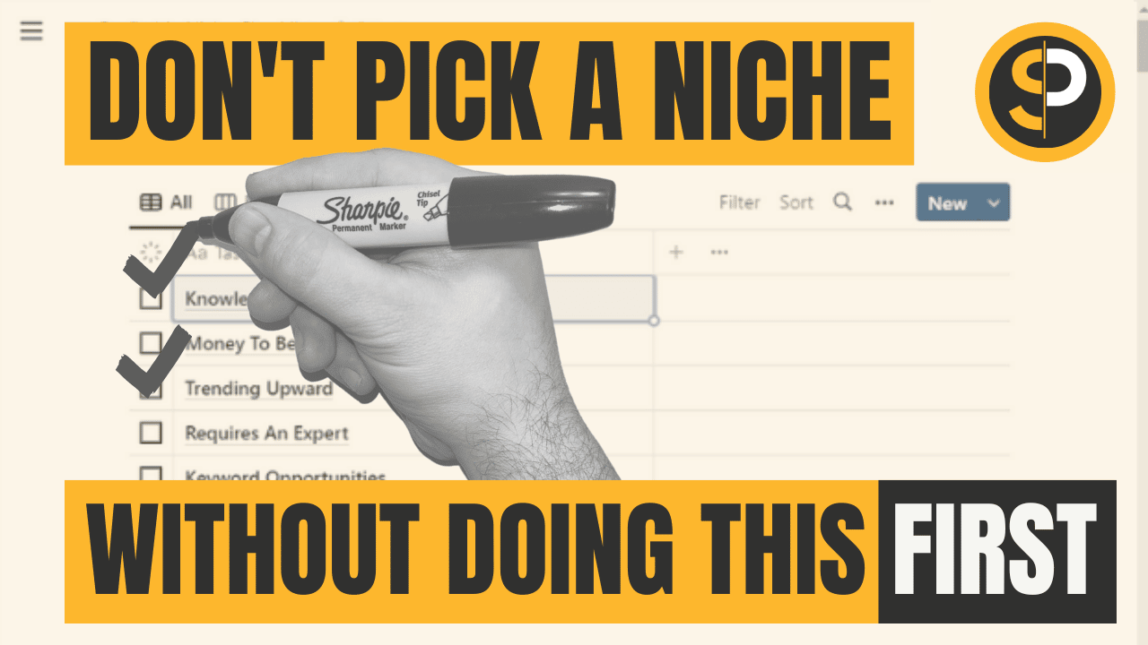 featured image showing a checklist for How To Pick A Blog Niche