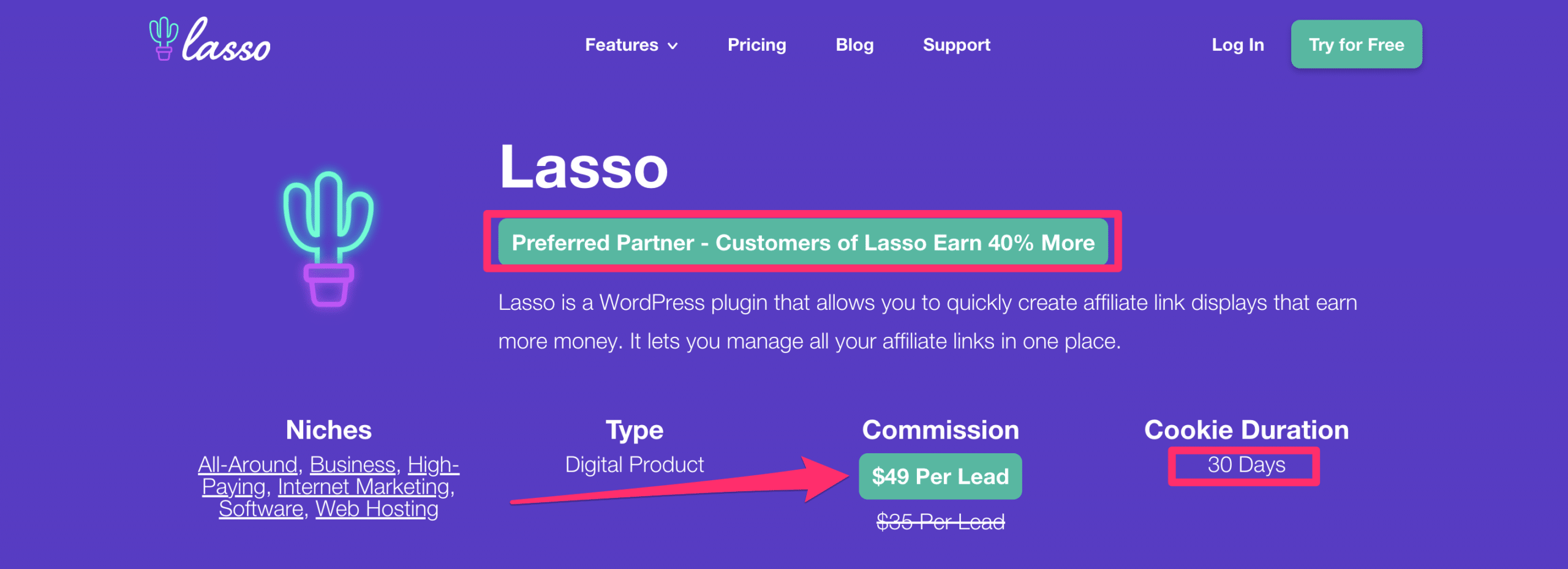 lasso partner program sign up page