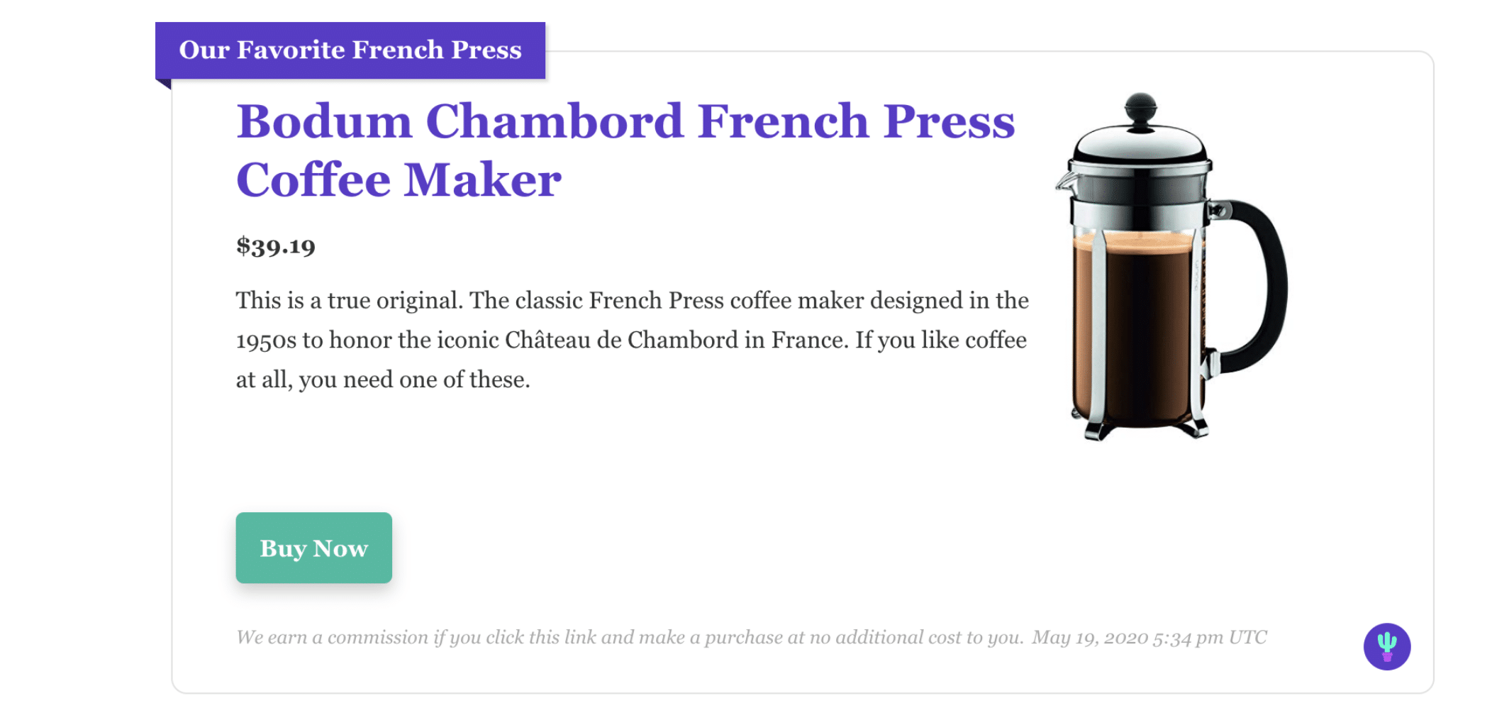 french press lasso badge text example