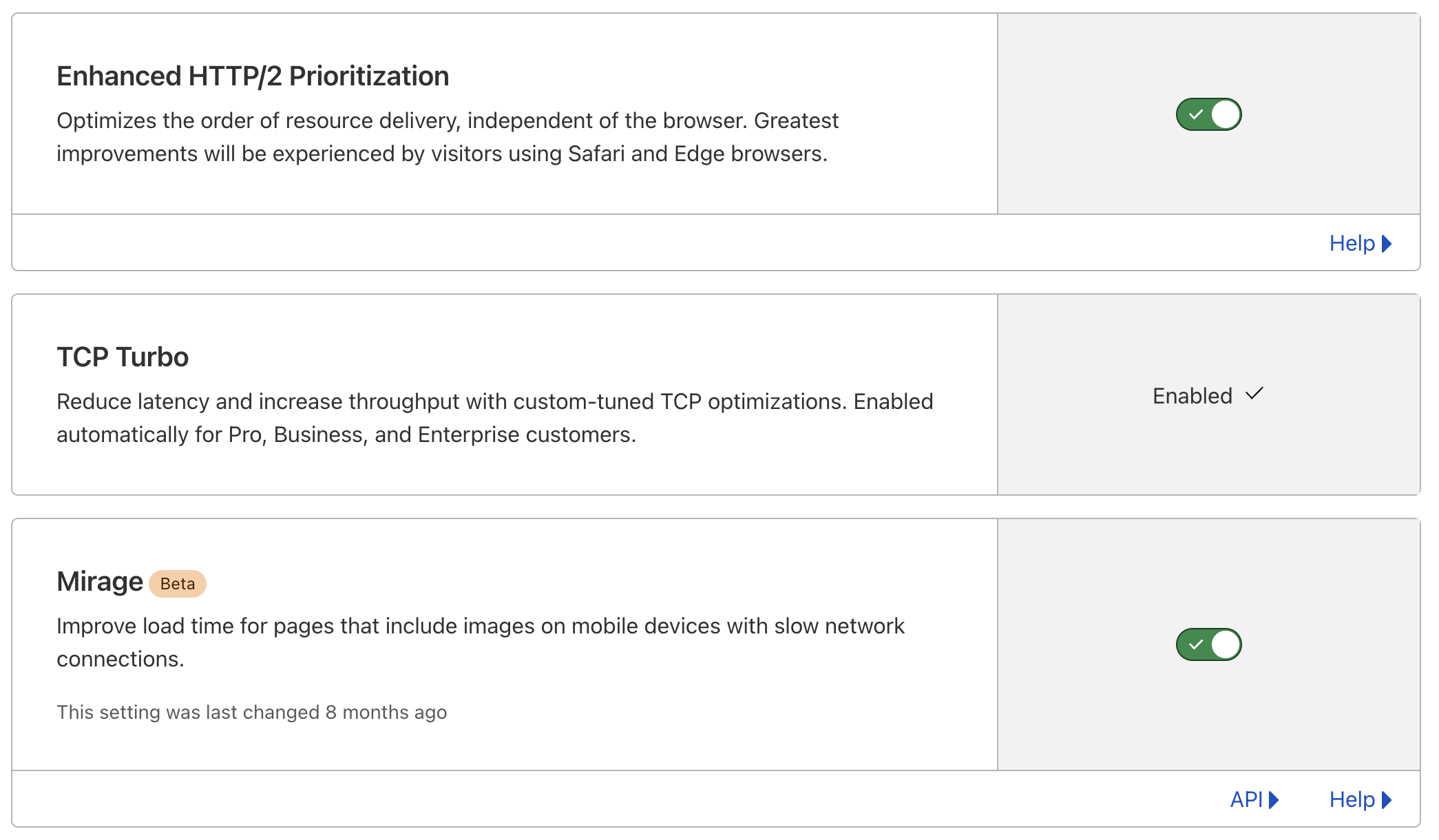 Enable more Cloudflare Speed Optimizations