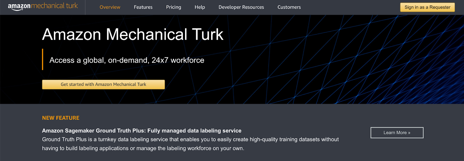 amazon mechanical turk homepage