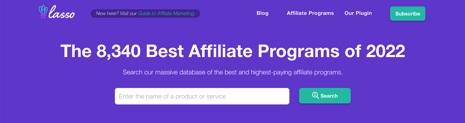 lasso home page database of affiliate programs