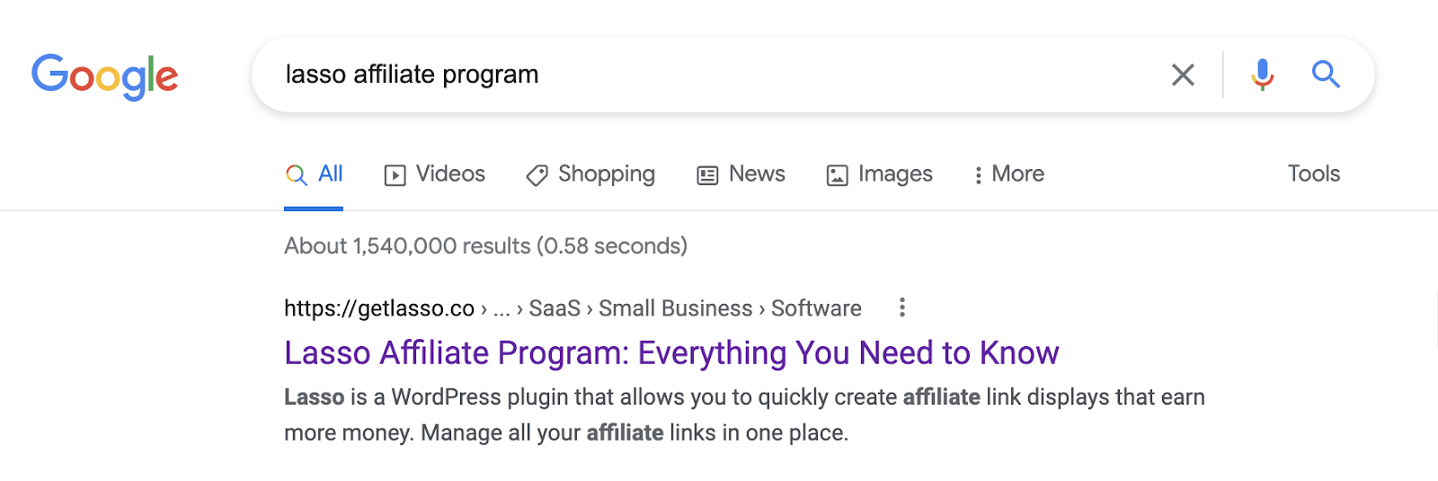 search engines results for lasso affiliate program