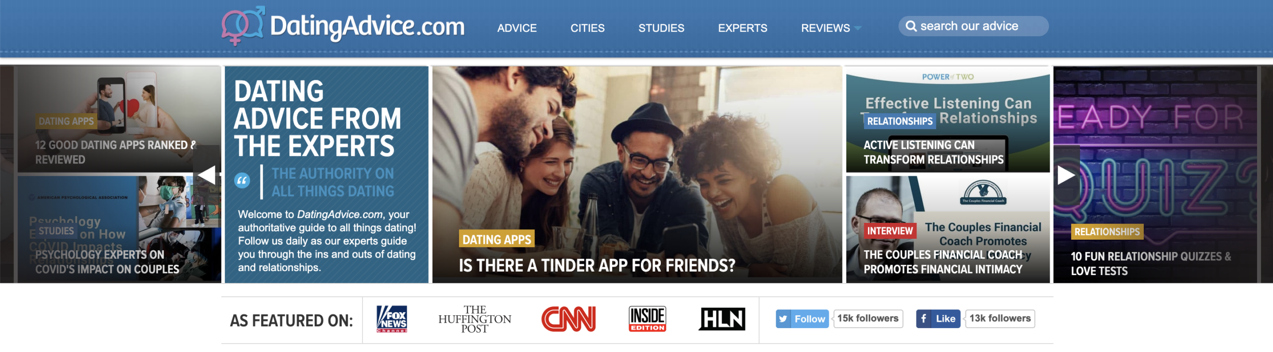 dating advice homepage