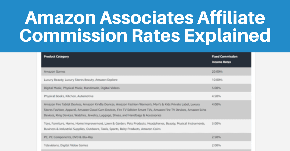 Amazon Affiliate Commission Rate 2024 Blogger Guide Lasso