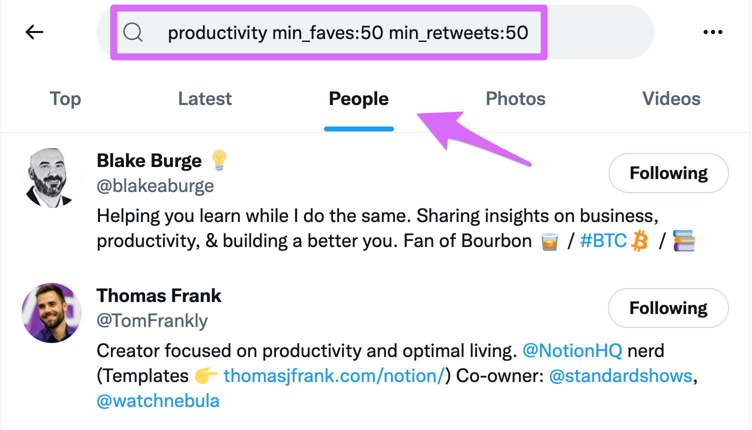 twitter influencers in productivity niche