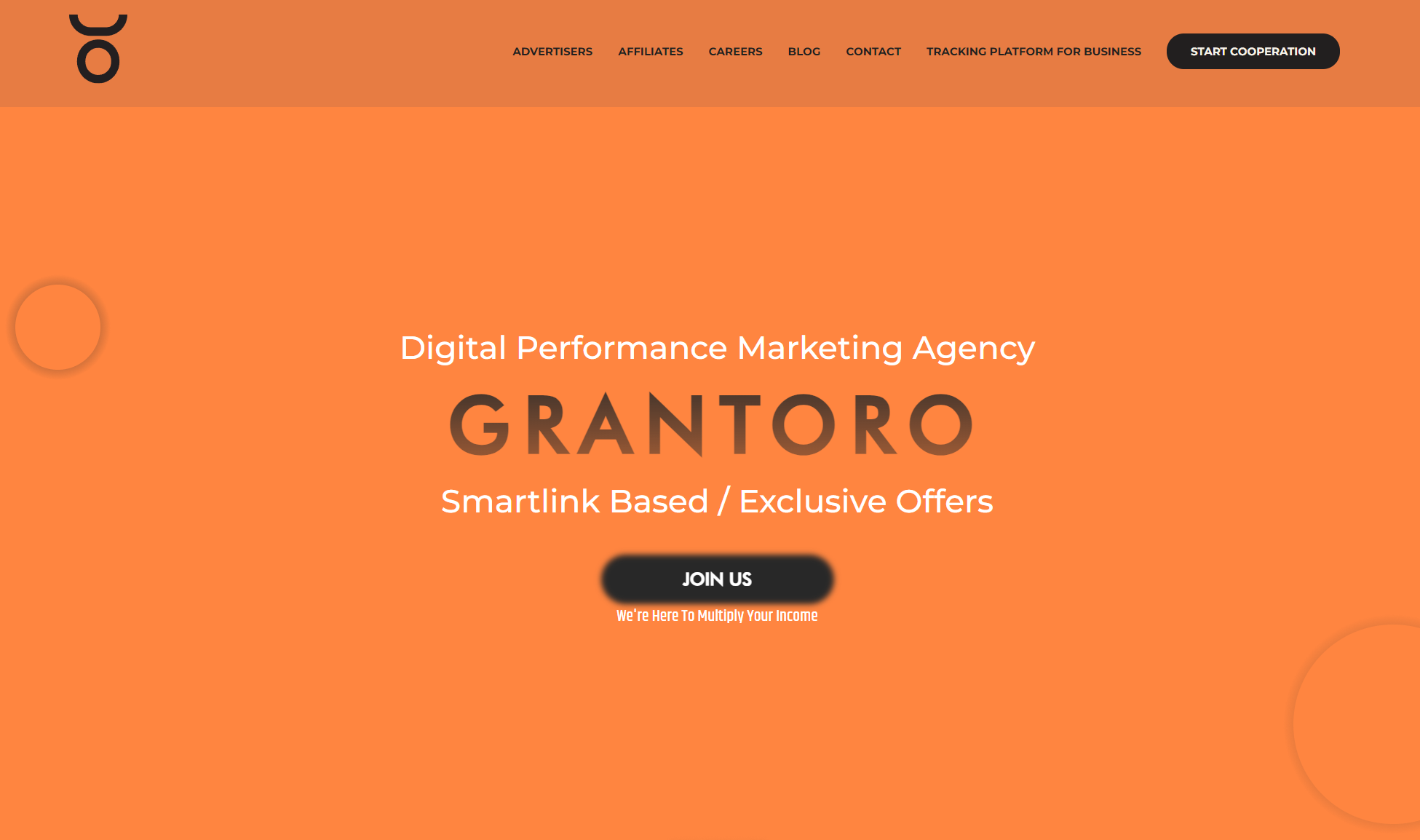 Grantoro homepage