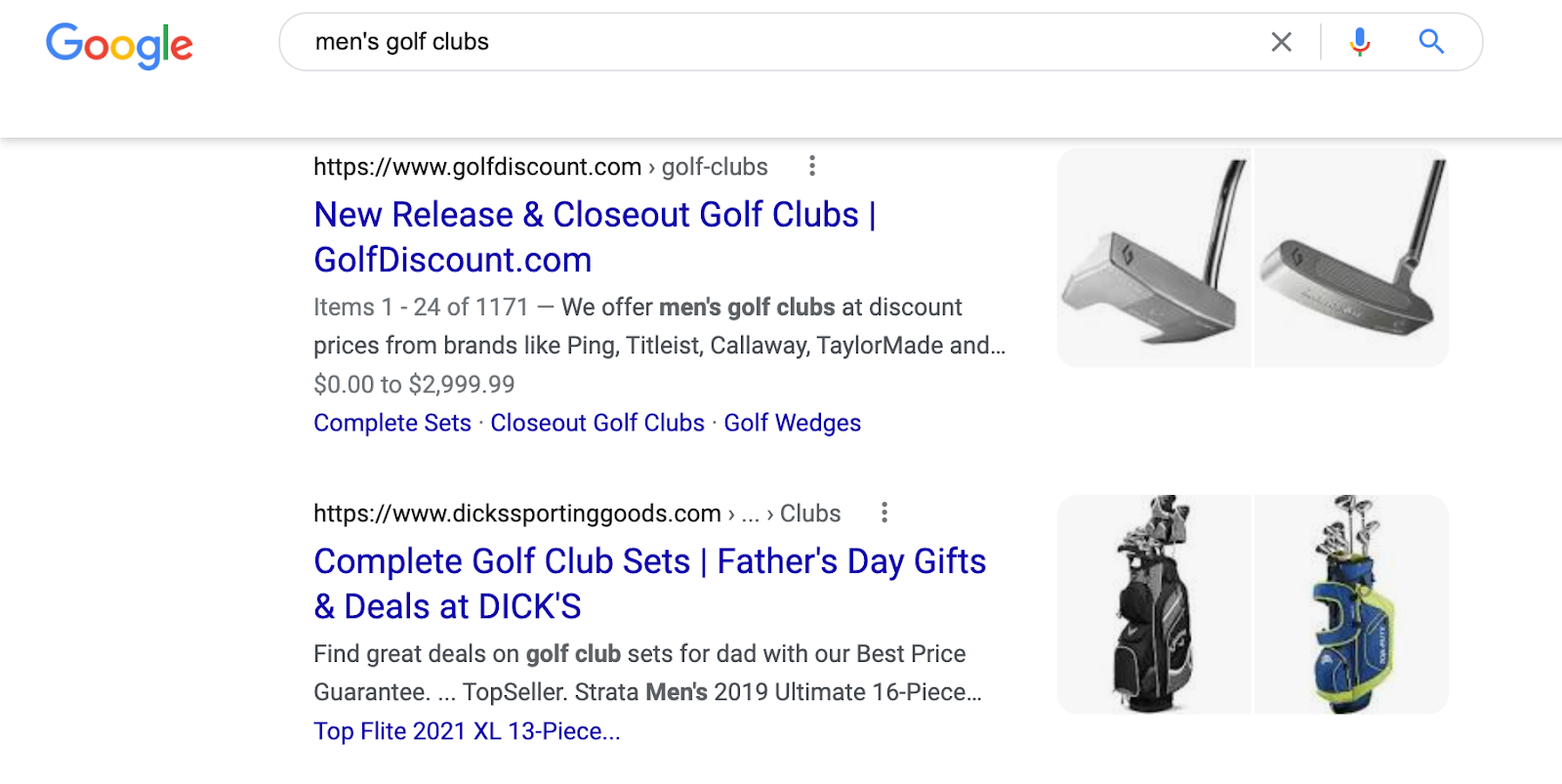 Men s golf clubs search results - google search