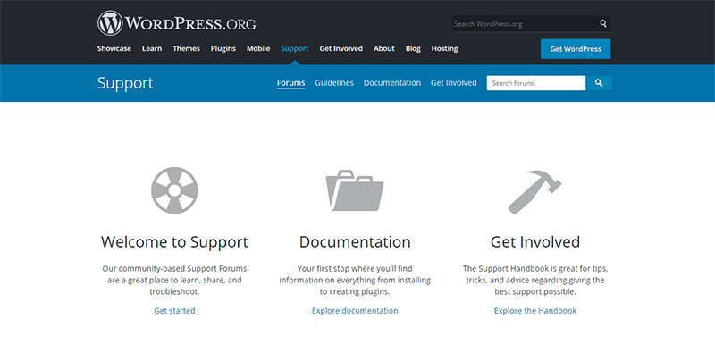 WordPress Support Forums